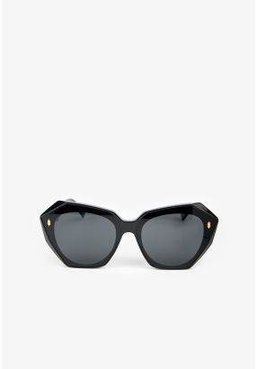 Oversize Dark Cat Eye Sunglasses