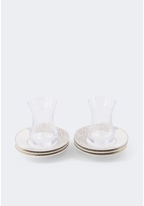Arabic Tea Cup & Saucer Set Of 6 Pcs