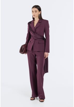 Solid Tiered Waist Trousers