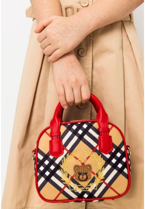 Classic Bear Checkered Mini Handbag