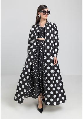 Polka Dot Belted Shirt Dress