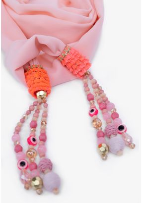 Exotic Solid Beaded Scarf