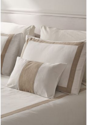 LINEN APPLIQUE DUVET COVER SUPER KING  (260*240 CM)