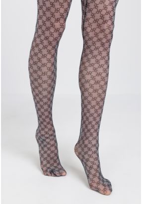 Printed Monogram Mesh Leggings