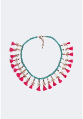 Metallic Beaded Necklace