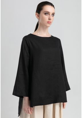 Solid Basic Top With Slit Sides -Sale
