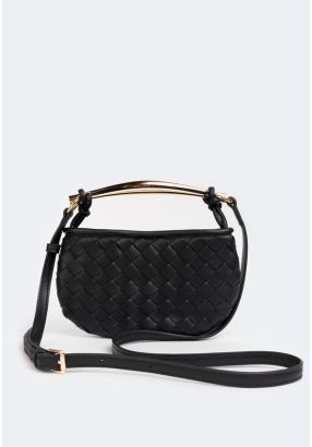 Solid Intricate Crossbody Bag
