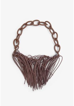 Fringes Embellished Chain Necklace
