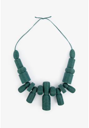 Earthy Thread Wrapped Necklace