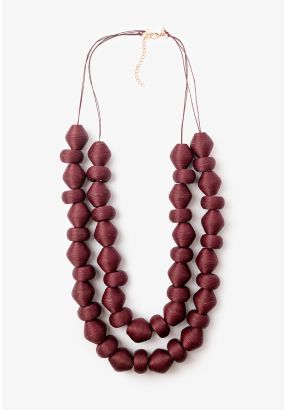 Chunky Thread Wrapped Necklace