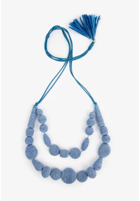Woven Wrapped Vibrant Necklace