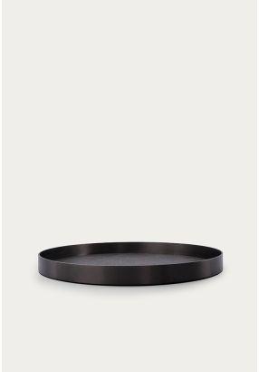 Stainless Steel & Leather Tray
