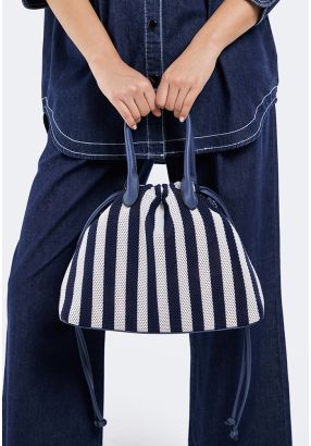 Striped Net Tote Bag