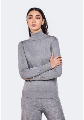 High Neck Slim Fit Basic Top