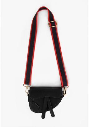 Solid Crossbody Saddle Bag