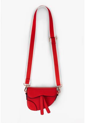 Solid Crossbody Saddle Bag