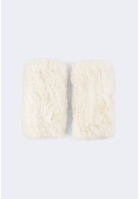 Solid Rabbit Hair Gloves