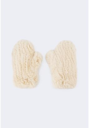 Rabbir Hair Mittens