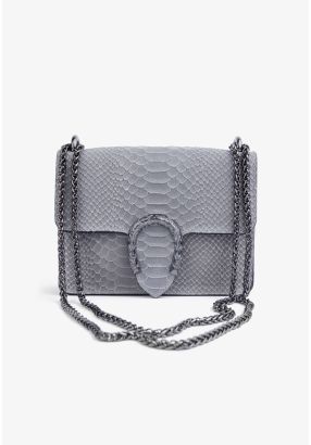 Crocodile Print Shoulder Bag