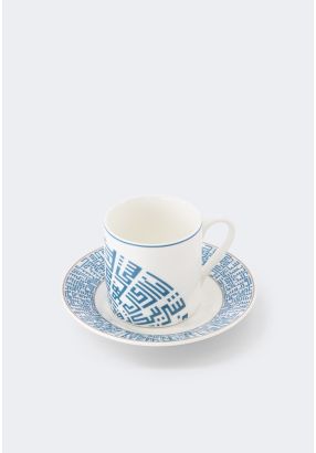 Turkish Coffee Cup & Saucer Set of 6 Pcs