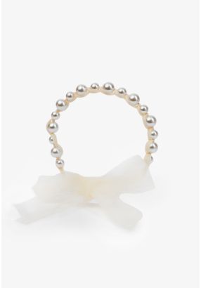 Mesh Faux Feather Wrap Ribbon Headband