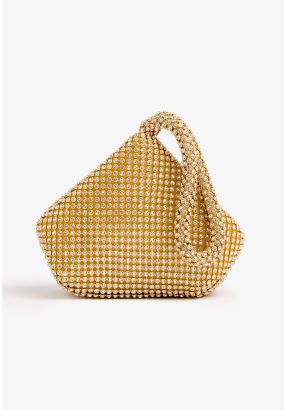 Rhinestones Embellished Hand Bag Clutch