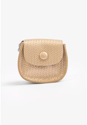 Solid Textured Mini Crossbody Bag