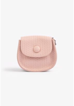 Solid Textured Mini Crossbody Bag
