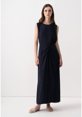 Solid Side Open Wrap Skirt