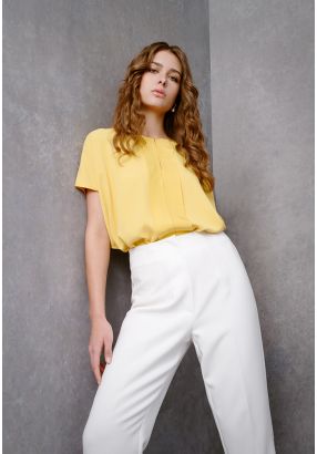 Solid Crepe Loose Fit Blouse