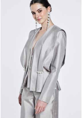 Pearl Embellished Overlay Jacket