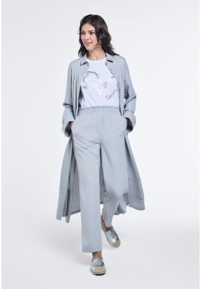 Crinkled Elasticated Waistband Trousers