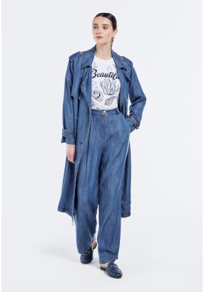 Straight Cut Tencel Trousers