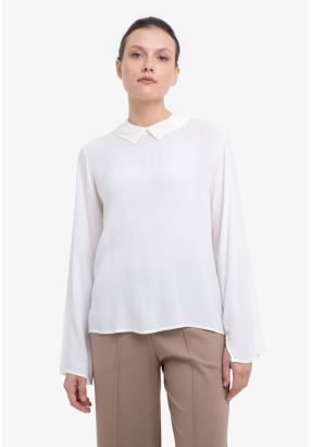 Crepe Look Solid Blouse