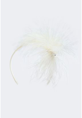 Crystal and Faux Feather Headband