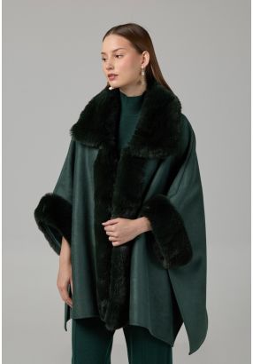 Suede Winter Poncho