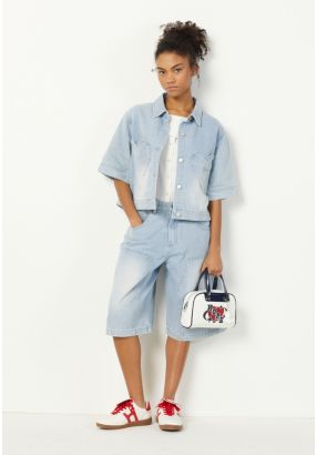 Denim Bermuda shorts