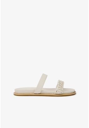 Solid Pointed Double Strap Flats