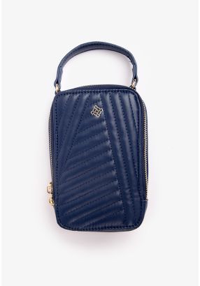 Quilted Top Handle Crossbody Bag