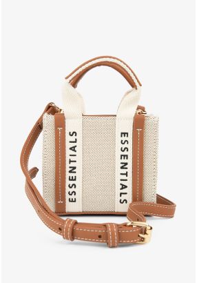 Canvas PU Leather Crossbody Bag
