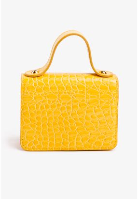 Textured Leather Micro Crossbody bag