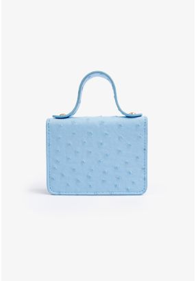 Ostrich Textured Micro Crossbody Bag