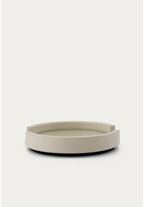 Wooden Tray With Leather Details