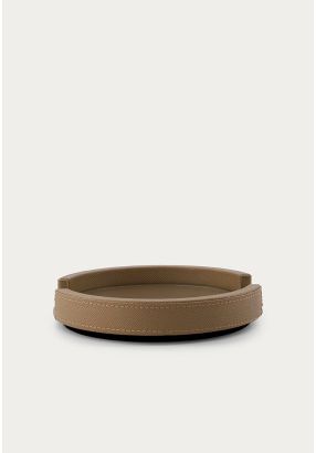 Wooden Tray With Leather Details