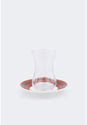 Arabic Tea Cup & Saucers Set Of 6 Pcs