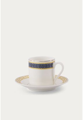 Turkish Coffee Cup & Saucer Set Of 6 Pcs
