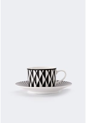 Bone China Tea Cup & Saucer Set (6 Pcs)