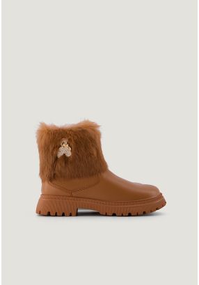 Faux Fur Embellished Boots