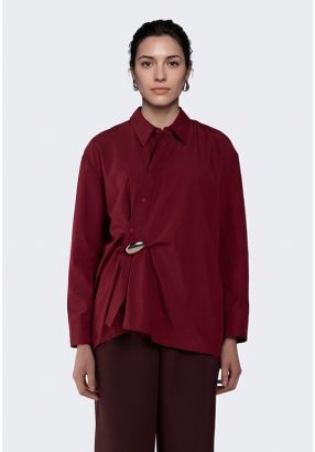 Asymmetric Ruched Shirt