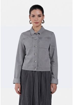 Folded Cuff Denim Jacket